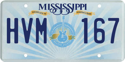 MS license plate HVM167