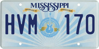 MS license plate HVM170