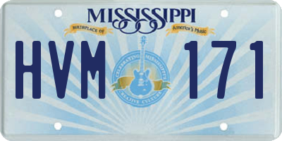 MS license plate HVM171