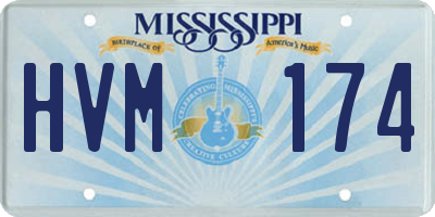 MS license plate HVM174