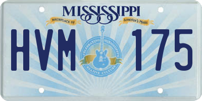 MS license plate HVM175