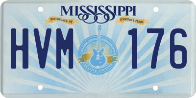 MS license plate HVM176