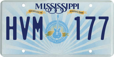 MS license plate HVM177