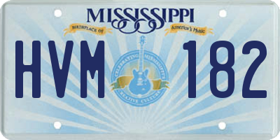 MS license plate HVM182