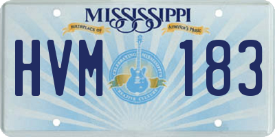 MS license plate HVM183