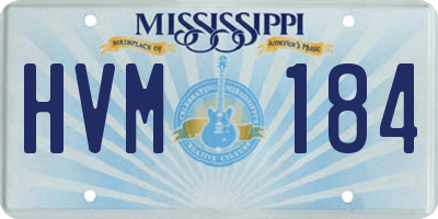 MS license plate HVM184