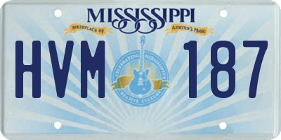 MS license plate HVM187