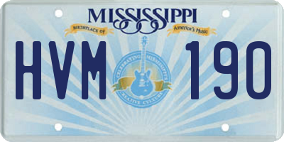 MS license plate HVM190