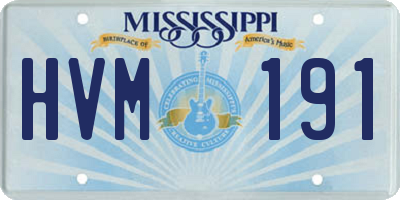 MS license plate HVM191