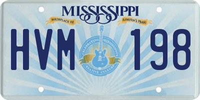 MS license plate HVM198