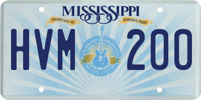 MS license plate HVM200