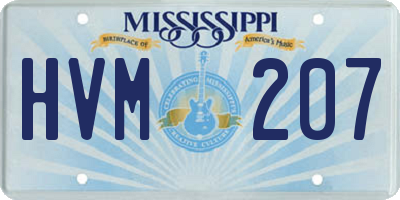 MS license plate HVM207
