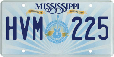 MS license plate HVM225