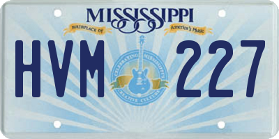 MS license plate HVM227