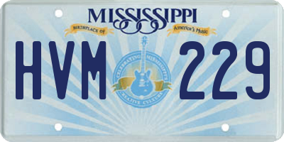 MS license plate HVM229