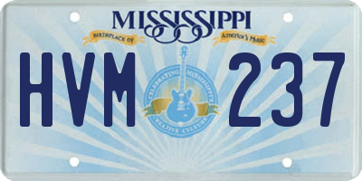 MS license plate HVM237