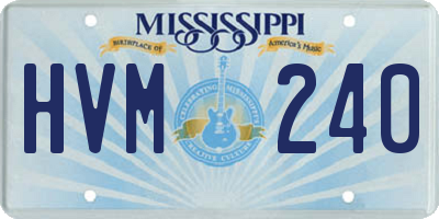 MS license plate HVM240