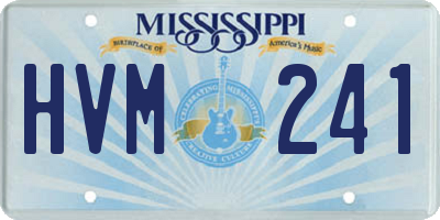 MS license plate HVM241