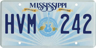 MS license plate HVM242