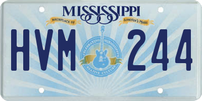 MS license plate HVM244