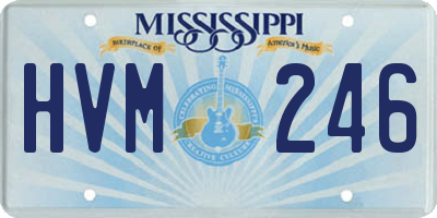 MS license plate HVM246