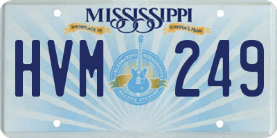 MS license plate HVM249