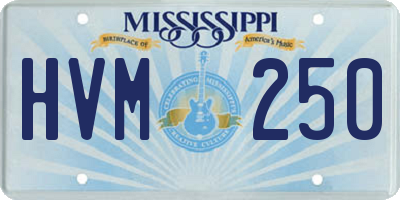 MS license plate HVM250