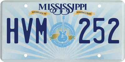 MS license plate HVM252