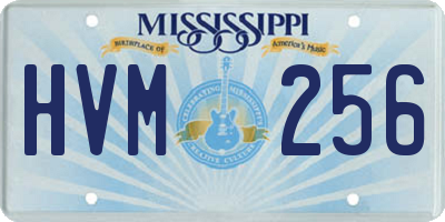 MS license plate HVM256