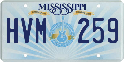 MS license plate HVM259