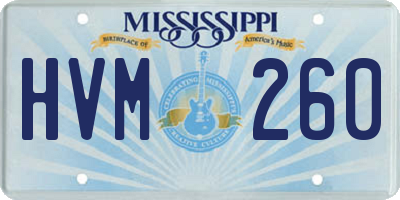 MS license plate HVM260