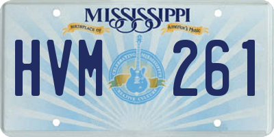 MS license plate HVM261