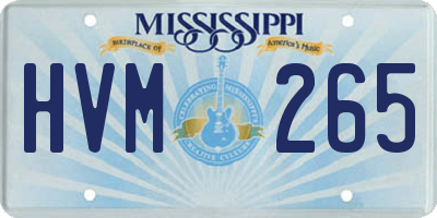 MS license plate HVM265