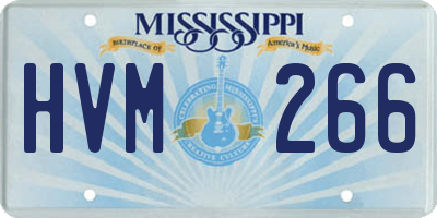 MS license plate HVM266