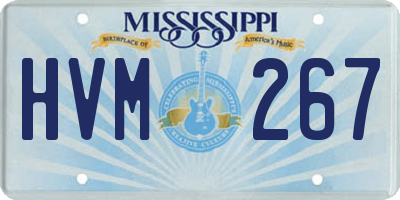 MS license plate HVM267
