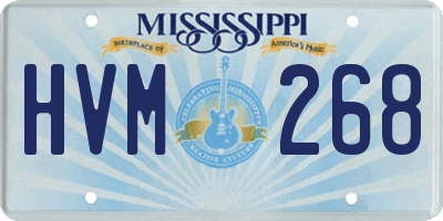 MS license plate HVM268