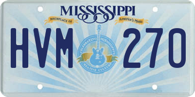 MS license plate HVM270