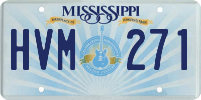MS license plate HVM271
