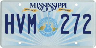 MS license plate HVM272