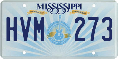 MS license plate HVM273
