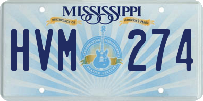 MS license plate HVM274