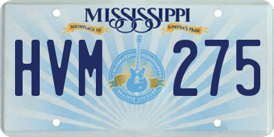 MS license plate HVM275