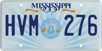 MS license plate HVM276