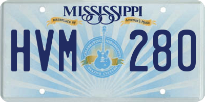 MS license plate HVM280