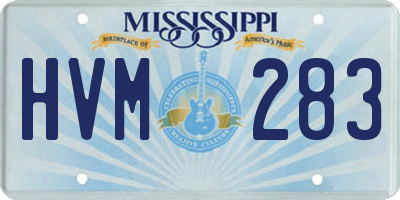 MS license plate HVM283