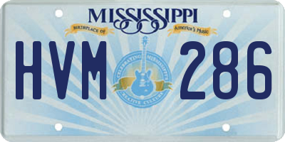 MS license plate HVM286