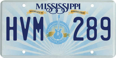 MS license plate HVM289