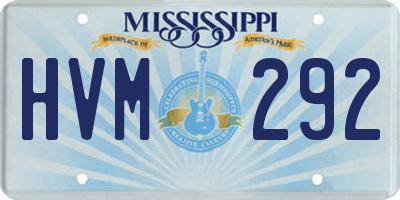 MS license plate HVM292