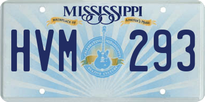MS license plate HVM293