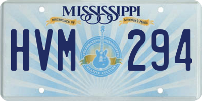 MS license plate HVM294